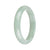 Authentic Grade A Green Jade Bangle Bracelet - 59mm Half Moon