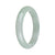 Certified Grade A Green Burmese Jade Bangle Bracelet - 59mm Half Moon