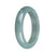 Genuine Grade A Green Burma Jade Bracelet - 58mm Half Moon