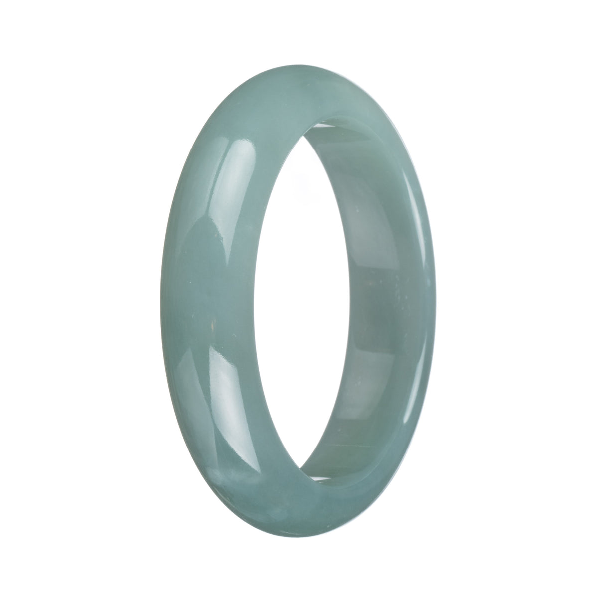 Genuine Grade A Green Burma Jade Bracelet - 58mm Half Moon