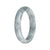 Certified Grade A Grey and White Jade Bracelet - 58mm Half Moon