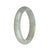 Genuine Untreated Pale Green Burmese Jade Bracelet - 58mm Half Moon