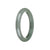 Authentic Untreated Green Traditional Jade Bangle - 51mm Semi Round