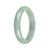 Authentic Grade A Green Traditional Jade Bangle Bracelet - 58mm Half Moon