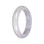 Genuine Grade A Lavender Jadeite Jade Bracelet - 60mm Half Moon