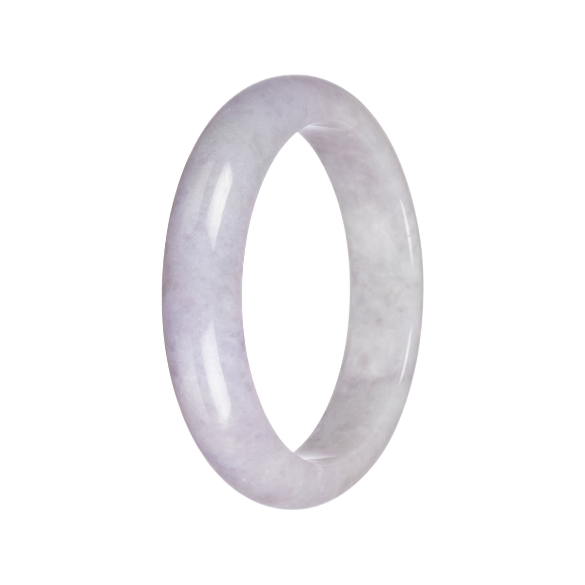 Genuine Grade A Lavender Jadeite Jade Bracelet - 60mm Half Moon