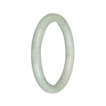 Genuine Grade A Grey Burma Jade Bracelet - 55mm Petite Round