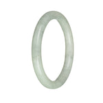 Genuine Grade A Grey Burma Jade Bracelet - 55mm Petite Round