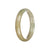 Genuine Untreated Brownish Green Traditional Jade Bangle Bracelet - 59mm Half Moon