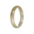 Genuine Untreated Brownish Green Traditional Jade Bangle Bracelet - 59mm Half Moon