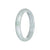 Real Grade A Light Green Traditional Jade Bangle - 57mm Half Moon