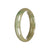 Authentic Natural Green Jade Bracelet - 59mm Half Moon