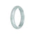 Genuine Grade A Light Green Burmese Jade Bangle Bracelet - 57mm Half Moon