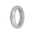 Genuine Natural Light Green with Lavender Jade Bangle - 58mm Half Moon