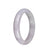 Genuine Grade A Pale Lavender Traditional Jade Bracelet - 62mm Half Moon