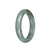 Genuine Grade A Greyish Green Jadeite Bangle Bracelet - 58mm Half Moon