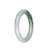 Genuine Grade A White with Emerald Green Patterns Jade Bangle - 53mm Round