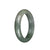 Genuine Untreated Olive Green Traditional Jade Bangle - 56mm Half Moon