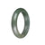 Genuine Untreated Olive Green Traditional Jade Bangle - 56mm Half Moon