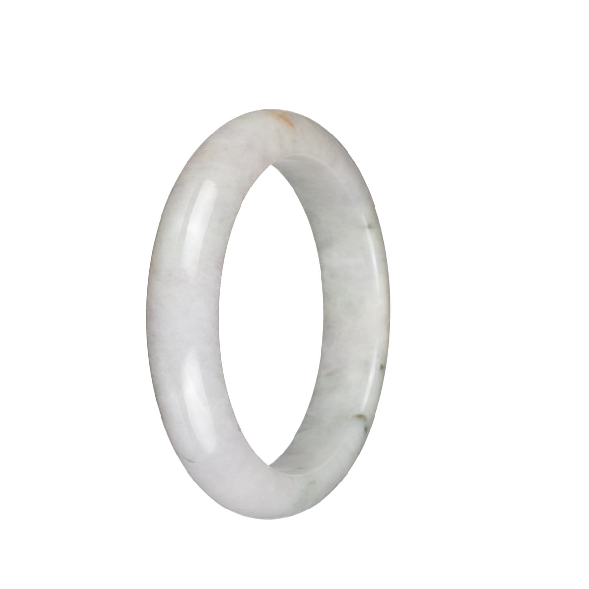 Natural Untreated Jadeite Jade Bangle - 58mm Half Moon