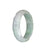 Certified Untreated Light Green with White Burma Jade Bracelet - 55mm Carved