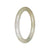 Genuine Pale Green with White Jadeite Jade Bangle - 60mm Round