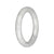 Grade A Light Grey Jadeite Jade Bangle - 58mm Round