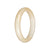 Grade A Ivory Traditional Jade Bangle - 59mm Half Moon