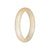 Grade A Ivory Traditional Jade Bangle - 59mm Half Moon