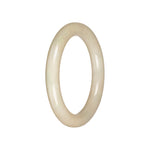 Genuine Ivory Burma Jade Bangle - 56mm Round