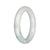 Authentic White with Green Pattern Burmese Jade Bangle - 58mm Round