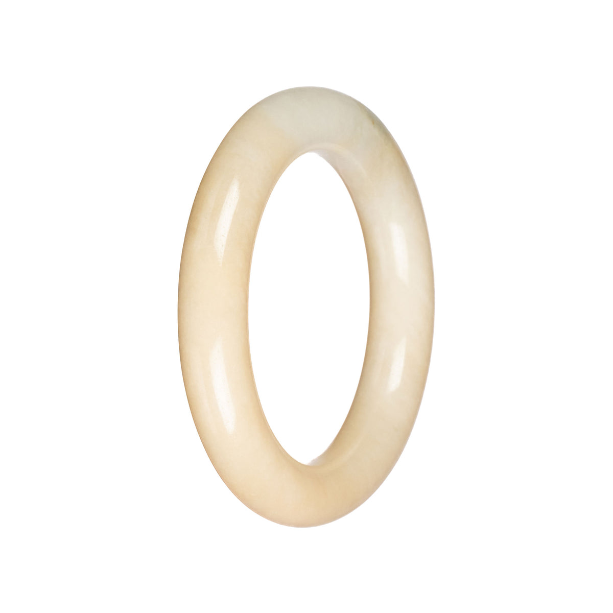 Grade A Ivory Jade Bangle - 53mm Round