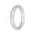 Natural White Pattern Jade Bangle - 60mm Semi Round