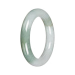 Grade A Pale Green with Green Burmese Jade Bangle - 57mm Round