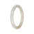 Real White Burmese Jade Bangle - 60mm Petite Round