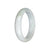 Grade A Pale Green Burma Jade Bangle - 59mm Half Moon