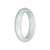 Grade A Pale Green Burma Jade Bangle - 59mm Half Moon