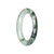 Untreated Pale Green with Green Pattern Burma Jade Bangle - 53mm Round