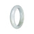 Authentic Pale Green Burmese Jade Bangle - 59mm Half Moon