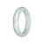 Authentic Pale Green Burmese Jade Bangle - 59mm Half Moon