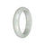 Grade A Pale Green Burma Jade Bangle - 59mm Half Moon