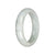 Grade A Pale Green Burma Jade Bangle - 59mm Half Moon