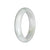 Genuine Pale Green Jade Bangle - 58mm Half Moon