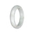 Genuine Pale Green Jade Bangle - 58mm Half Moon