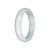 Untreated Pale Green Burmese Jade Bangle Bracelet - 59mm Half Moon