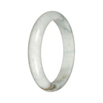 Real Pale Green Jadeite Bangle - 68mm Half Moon