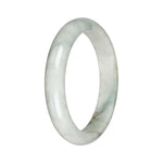 Real Pale Green Jadeite Bangle - 68mm Half Moon