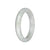 Untreated Pale Green Traditional Jade Bangle - 59mm Half Moon