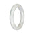 Real White with Pale Green Traditional Jade Bangle - 57mm Round