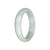 Authentic Pale Green Jadeite Jade Bangle - 59mm Half Moon